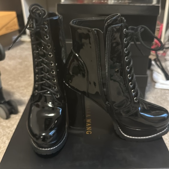 Freddie black azalea wang ankle booties. Not real leather (pu) - Picture 4 of 6